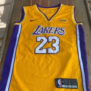 Lakers LeBron James Jersey and LeBron Sports Card Set